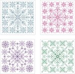 (image for) Snowflake Biscornu Ornaments